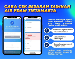 CARA CEK BESARAN TAGIHAN AIR PDAM TIRTAMARTA